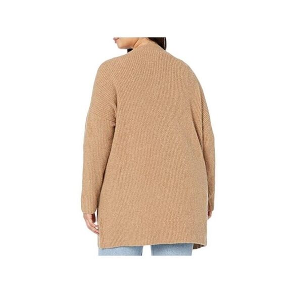 Women Cardigan XS Oversized Boucle Shaker Stitch Sweater Camel Goodthreads - Picture 5 of 8